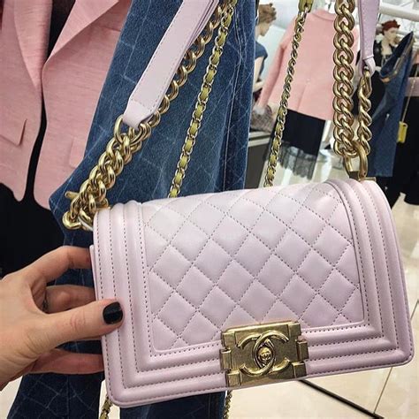 celebrity chanel pink boy bag